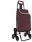 Leonardo - trolley per la spesa , carrello per la spesa con Tre Ruote Girevoli Saliscale , Trolley Portaspesa con chiusura a strappo , borsa Rimovibile. Bordeaux