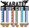 CREATCABIN Medaillenhalter aus Holz für Karate, Medaillenhalter, zum Präsentieren von Sport-Medaillen, Wandmontage, über 30 Medaillen, Auszeichnungen, Bandständer für Fußball, Tanz, Wettbewerb,