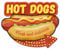 GLOBLELAND Hot Dogs Unregelmäßig Retro Blechschild Food Lustige Schilder Mit Sprüchen Vintage Metallschild Für Hotdog-Laden Fastfood-Restaurant Imbisswagen Restaurant