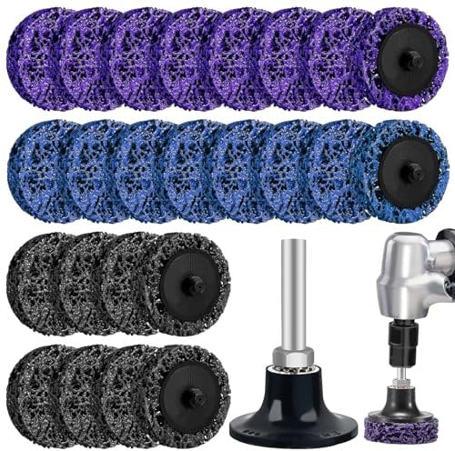 YOUNGSAY 24 Pezzi Dischi Abrasivi CSD, 50 x 15mm Disco Abrasivo CSD in Nylon, Dischi CSD con 1 Vassoio di Supporto, Adatto per la Rimozione di Ruggine o Lucidatura (3 Colori)