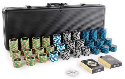 High Roller Tournament Poker Chipset - 14g 500 Stück nummerierte Poker Chips - Niedrige Einsätze