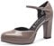 Tamaris Damen Pumps Blockabsatz Vegan; Taupe, EU 38