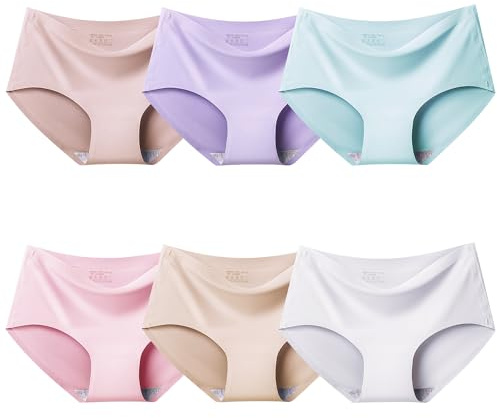 Domee Teenager Mädchen Unterhosen Nahtlose Slips Seamless Schlüpfer 6er-Pack