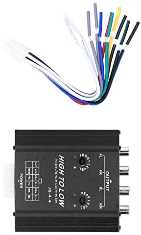 aqxreight 12V High to Low Audio Konverter mit 4 Kanal Unterstützung für