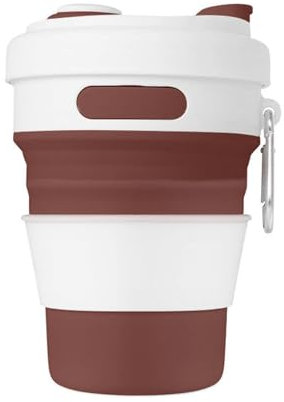 Teogneot Taza de Café Plegable de Silicona, Reutilizable Copa de Viaje, Taza de Beber (Café)
