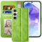YATWIN Handyhülle für Samsung Galaxy A55 5G Hülle, Klapphülle für Samsung A55 Premium Leder Brieftasche Schutzhülle [Kartenfach] [Magnet] [Stand] Handytasche Case für Samsung A55, Grün