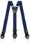 Kohentact Hosenträger Herren mit Clip- und Knopfbefestigung, inklusive 6 Knöpfe, 3,5 cm Breite Y-Form für Körpergrößen bis 200 cm Suspenders for Men 1 (Marineblau)