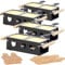 Rosenstein & Söhne Faltbares Raclette: 4er-Set Teelicht-Raclette für 2 Personen, mit Schabern und Teelichtern (Duo, Mini-Grill, Käsefondue)