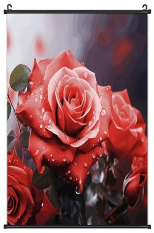 Hängende Gemälde, Rosen, Blumen, gedrucktes Poster, hängende Gemälde, Poster, Wandposter, hängende Gemälde