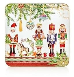 Premier Decorations Set of 4 Square Shaped Cork Christmas Nutcracker Coasters, Festive Table Decor for the Holidays