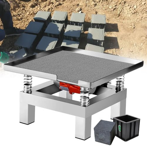35 x 35cm Small Concrete Vibration Table, Vibrating Test Bench compactor Platform, Vibration Platform Tamper, Concrete Vibrating Tool, Stainless Steel Vibration Table 3000-3600 RPM,220V