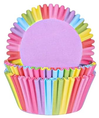 Cupcake Wrapper,200Pcs Rainbow Paper Cupcake Cases for Baking Muffin Cup Cake Paper Liners Small Muffin Cupcake Wrapper Paper Cases for Birthday Christmas Party Dessert Baking Cake Decoration