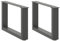 vidaXL Couchtischbeine U-Form 2 Stk. Anthrazit 50x(30-31) cm Stahl, Tischbein, Tischbein Metall, Esstischbein, Möbelbein, Schreibtischbein
