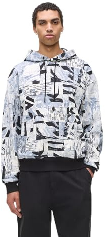 Karl Lagerfeld Jeans Herren Relaxed All Over Print Hoodie