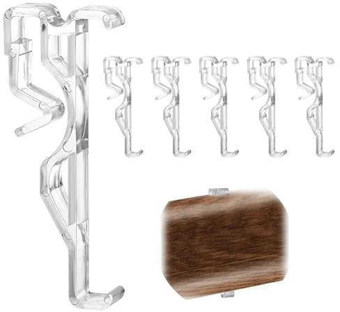 Ymapinc 2.5 Inch Valance Clips for Blinds, Clear Plastic Hidden Blind Clips Replacement Parts, Mini Blind Brackets, Window Hooks (6 PCS)
