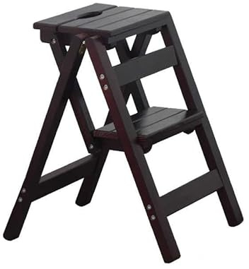 Marchepied pliable en bois portable antidérapant pour la maison et le bureau, design léger et pliable