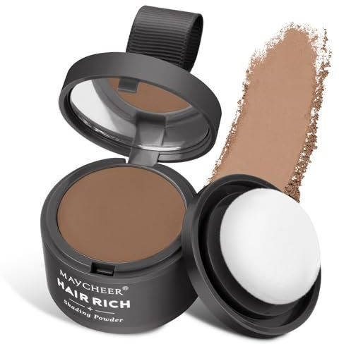 Ansatzpuder für Männer und Frauen, Haarverdichtungs Ansatzpuder, Schnell Abdeckender Wurzel-Concealer mit Haarkreide zum Auffüllen von Dünnem Haare(10# Rötlich braun)