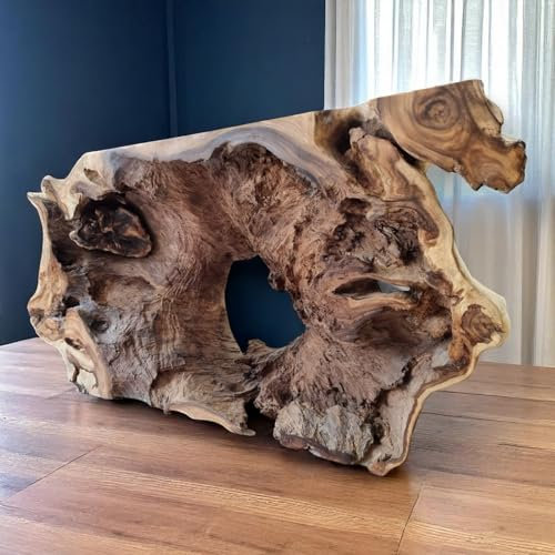 Suar Wurzelholz Sideboard LANTA III – Naturform Konsolentisch aus Massivholz – Unikat aus Indonesien – handgefertigt – asiatische Design Konsole für Wohnzimmer Flur oder Galerie