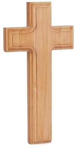 DICOSMETIC 1 Stück Holzkreuz Wanddekorationen Kleines Christliches Holzkreuz Wandbehang Holz kreuz Religiöses Weihnachts Und Ostergeschenk Für Zuhause Und Bürodekoration 18x9.3x1.6cm