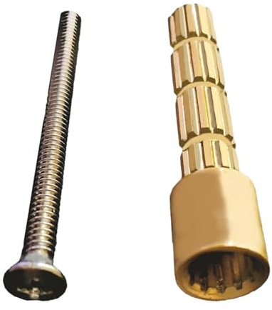 Sharplace Shower Valve Female Rod Extension with 12-Point Broach, Brass Stem Adapter, Shower Handle Stem Extension Tub and Faucet Accessories Valve Extender, Tap Stems Extension Rod Repair with Screw