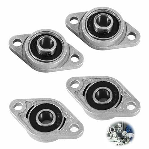 4 Stück Stehlager, KFL08 Pillow Block Lager Flanschlager Stehlager 8mm Innendurchmesser Zinklegierung Selbstausrichtung Stehlagerflansch Lager Lagerbock mit Kugellager für Eine Vielzahl von Maschinen