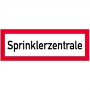 Schild Brandschutz Sprinklerzentrale Alu 10,5 x 29,7cm