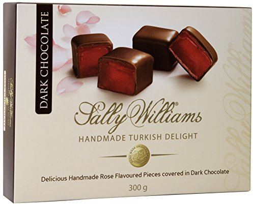 Sally Williams Dark Chocolate Enrobed Rose Turkish Delight 300 g (Pack of 2)