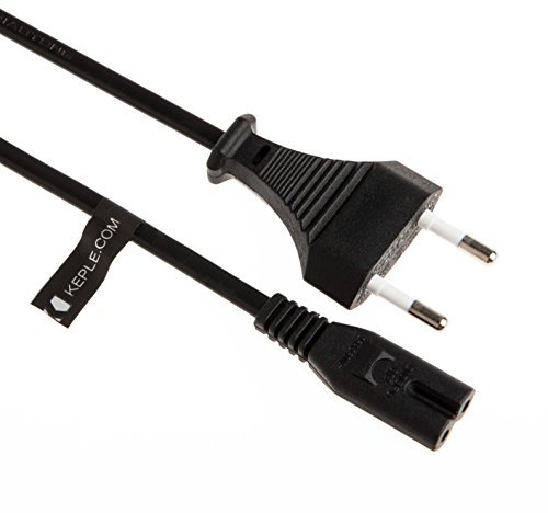 Cable de alimentación de 2 Clavijas Figura 8 Cable Compatible con HP Envy 4500 5530 5530 5532 120 | Cable de Pared EU (2m)