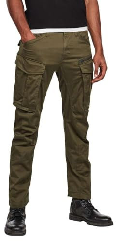 G-STAR Rovic Zip 3D Regular Tapered Pants, Pantaloni, Uomo, Verde Scuro (Dk Bronze Green D02190-5126-6059), 38W / 34L