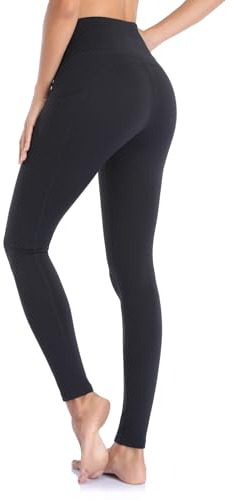 Ollrynns Leggings Femmes avec Poches Taille Haute Legging de Sport Femme pour Pilates, Fitness, Coures Pantalon Yoga Opaque
