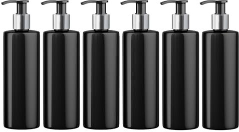 500ml Dispenser Pump Black PET Plastic Bottle - Black/White Lotion Pump - Mrs Hinch Customisable DIY Refillable Bathroom Hand Lotion Soap (6)