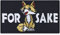 Biker Patch zum annähen/aufbügeln | FOR FOX SAKE Aufnäher/Aufbügler Rotfuchs Bügelbilder Motorradzubehör Sticker Applikation für alle Stoffe | 90x50mm