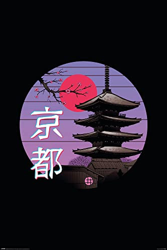 Vincent Trinidad - Kyoyo Wave - Poster Plakat Druck - Größe 61x91,5 cm + 2 St Posterleisten Holz 61 cm