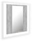 vidaXL Armario Espejo de Baño con Luz LED Acrílico Aseo Ducha Muebles Mobiliario Almacenamiento Estante Decoración Adorno Gris 40x12x45 cm