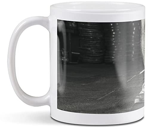 1 x 11oz (284ml) White Ceramic Mug Cup - Kettlebell Gym Workout Design for Coffee Tea Drinks Kitchen Birthday Office Fun #21402