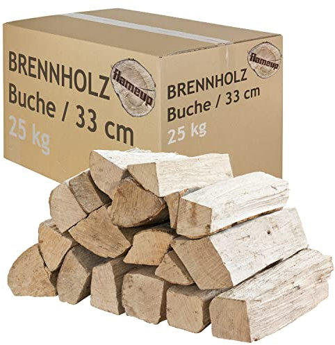 Brennholz Buche Kaminholz 33 cm Holz 25 kg Für Ofen und Kamin Kaminofen Feuerschale Grill Feuerholz Buchenholz Holzscheite Wood flameup
