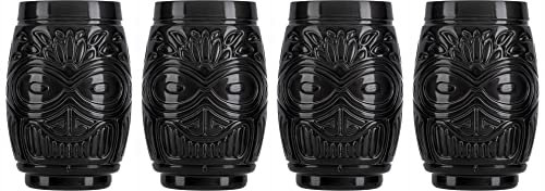 Topkapi Tiki Becher Mahana – Tiki-Set Cocktailgläser Cocktailbecher, Tiki Bar Serie, 490 ml, XL (Black)