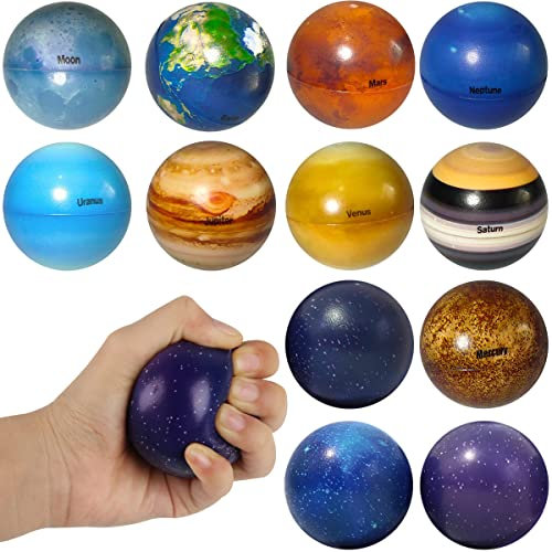 Emoji Stressball, XiXiRan Antistressball, Stressball Zum Kneten, Squishy Antistressbälle, Stress Relief Emotionale Spielzeug für Kinder und Erwachsene (Sternenhimmel)