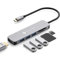 NOVOO Hub USB C, Adaptador USB C a HDMI 4K, 3 x USB 3.0, Lector de Tarjetas SD y Micro SD, concentrador de Base USB-C Compatible con Dispositivos Macbook Air/Pro ChromeBook Pixel Matebook XPS Tipo C