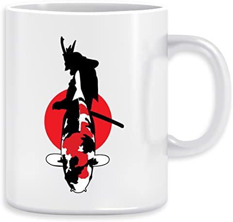 Koi Fisch Samurai, Showa Koi Fisch Japan Kaffeebecher Becher Tassen Ceramic Mug Cup