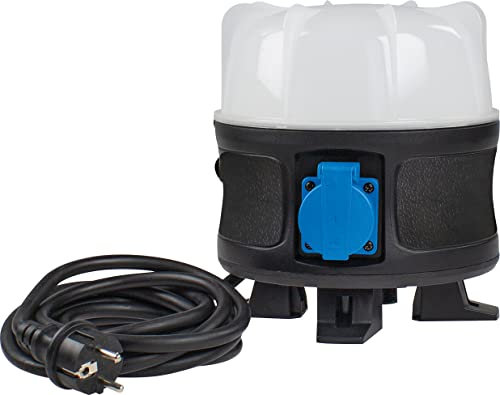 as – Schwabe Optiline 360° LED Rundumleuchte - Mobiler Baustrahler 30 W, 3200 Lumen zum Aufhängen - 3 m Kabel mit Stecker - stoßfest und langlebig - inkl. Schutzkontaktsteckdose - IP54, 46372