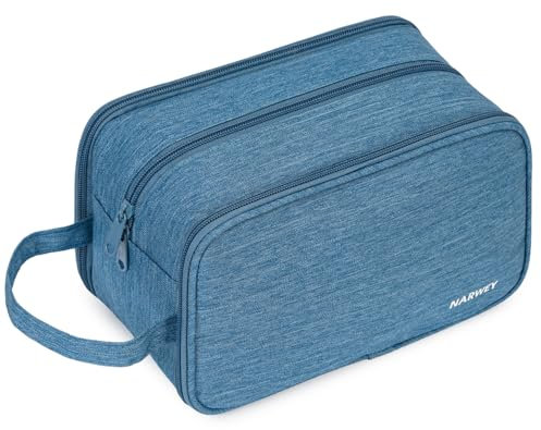 Narwey Trousse de Toilette Femme Sac de Toilette Voyage Trousse Maquillage Accessoire de Voyage Homme Organisateurs de Toilettes (Bleu Marine)