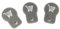 3x mini Einkaufswagenchip sofort abziehen Einkaufswagenlöser Schlüsselanhänger (Einkaufswagen, Grau Metallic)