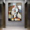 Picasso Berühmte Kunstwerke Bild Kunst Wanddekoration für Wohnzimmer Abstrakte Träumende Frau Leinwandgemälde Vintage Wandbild 80x100cm (31x39) Mit schwarzem Rahmen