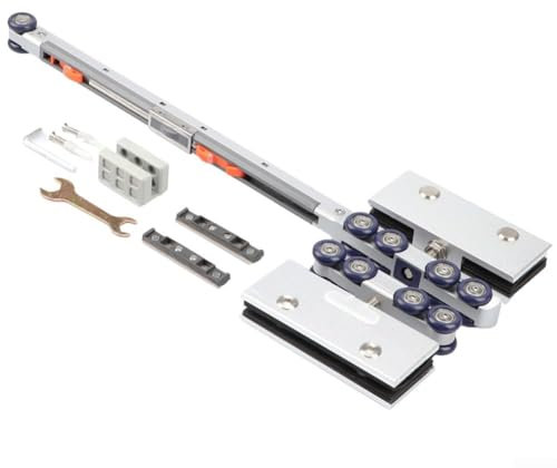 babominimer Sliding Door Pulley Track For Frameless Glass Doors Damping Lifting Wheel System Effortless Sliding Mechanism