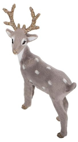 HEMOTON Lebensechte Rentierfigur Elchstatuen Für Weihnachten Realistisches Hirschspielzeug Weihnachtsdekoration Rentier-weihnachtsornament