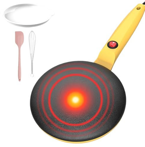 Crepiera elettrica, istantanea – Efficient Easy to Install Pancakes portatile, antiaderente da 7,8 pollici, controllo automatico della temperatura per | Multipurpose Outdoor Indoor Utility