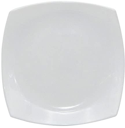 Arcoroc ARC C9866 Delice - Piatto piano quadrato, in vetro opale, confezione da 6, colore: Bianco