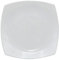 Arcoroc ARC C9866 Delice - Piatto piano quadrato, in vetro opale, confezione da 6, colore: Bianco