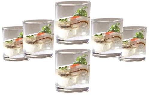 Lebrun Couverts – Ellipse Verrine - Boite De 6 Verrines – 9 cl – Verrines Ovale En Verre Pour Les Dégustations et Desserts